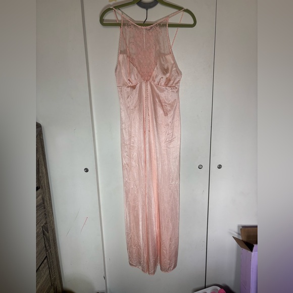 René Pink Satin Nightgown - Picture 1 of 7